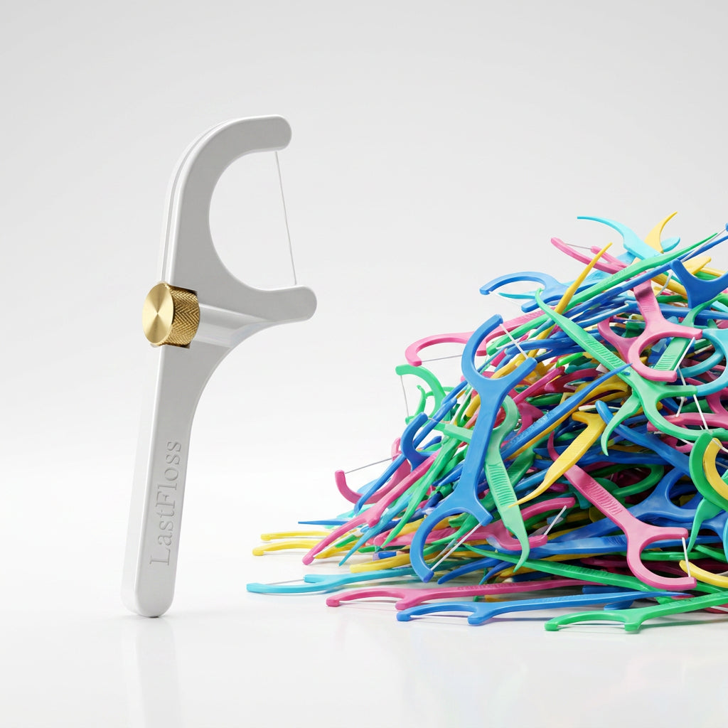 One LastFloss replaces up to 1,000 single-use floss picks