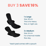 Premium reusable pad x 3 Black